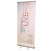 Silver Retractable Banner Stand 33" x 79"