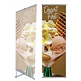 Economy L Shape Banner Stand 33" x 86"